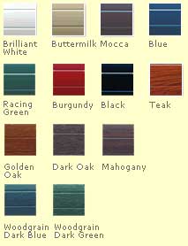 Cardale Thermaglide colour swatches